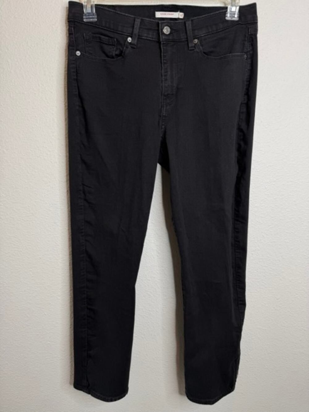 Levi Strauss Black Slim Fit Jeans Women’s 31x30 Stretch Denim Mid Rise